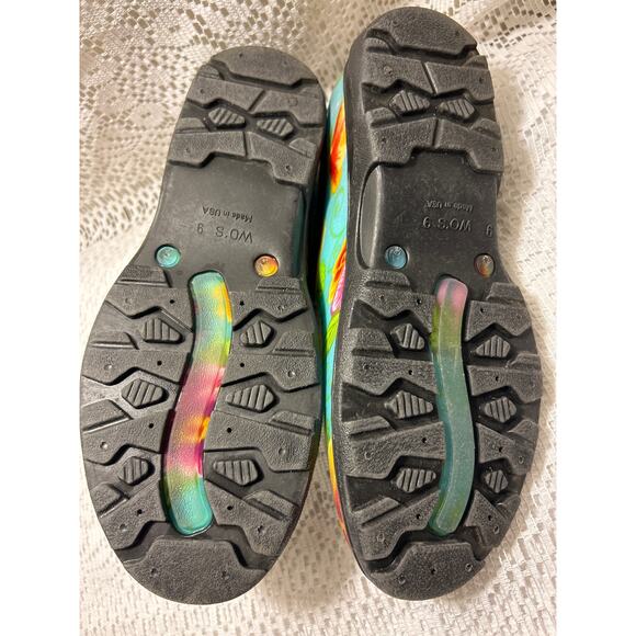 Blue Floral Sluggers Rain/Garden Clogs, Women’s 9, - Picture 5 of 8